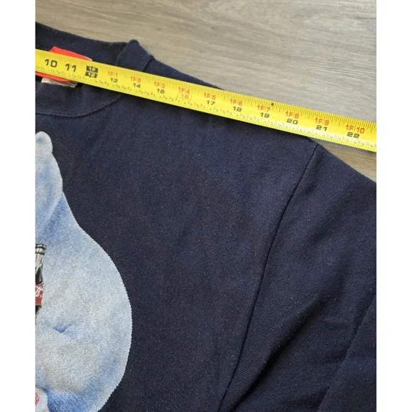 Vintage Coca-Cola Polar Bear Sweatshirt Medium Navy Crewneck 1995 90s - Picture 11 of 12